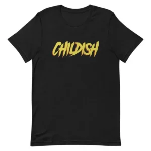 Stylish Childish Graphic T Shirt Black